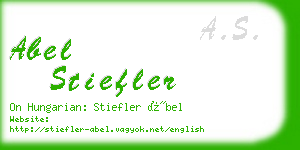 abel stiefler business card